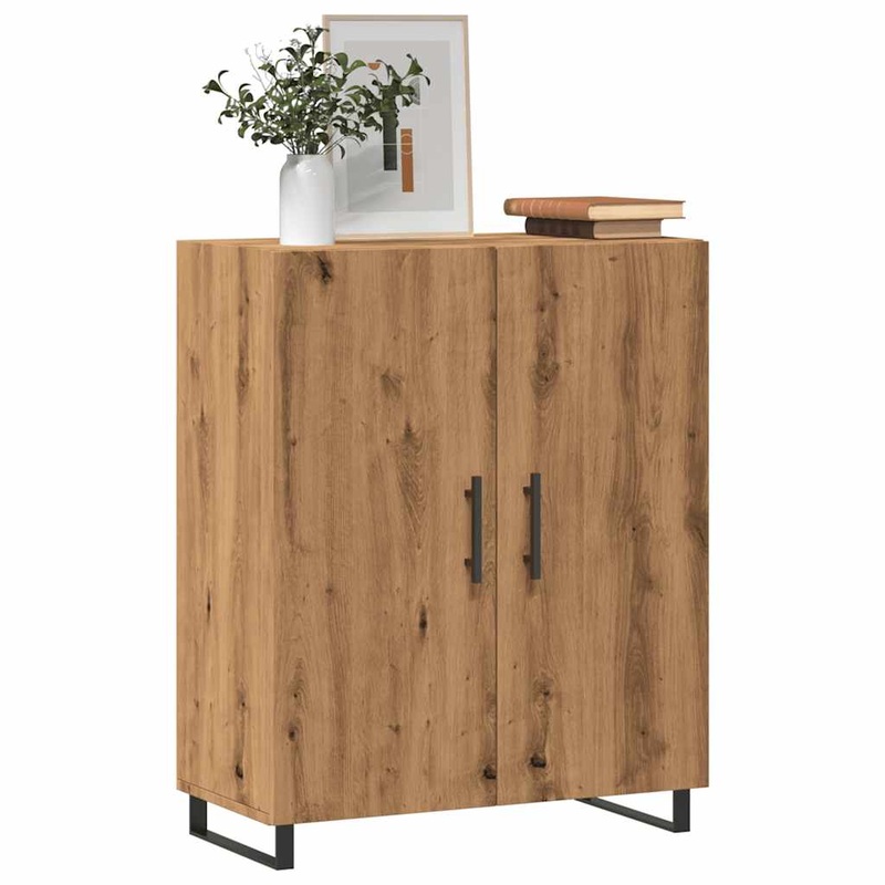 Buffet chne artisanal 69,5x34x90 cm bois d'ingnierie