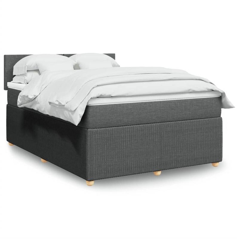 Sommier  lattes de lit avec matelas Gris fonc 160x200cm Tissu