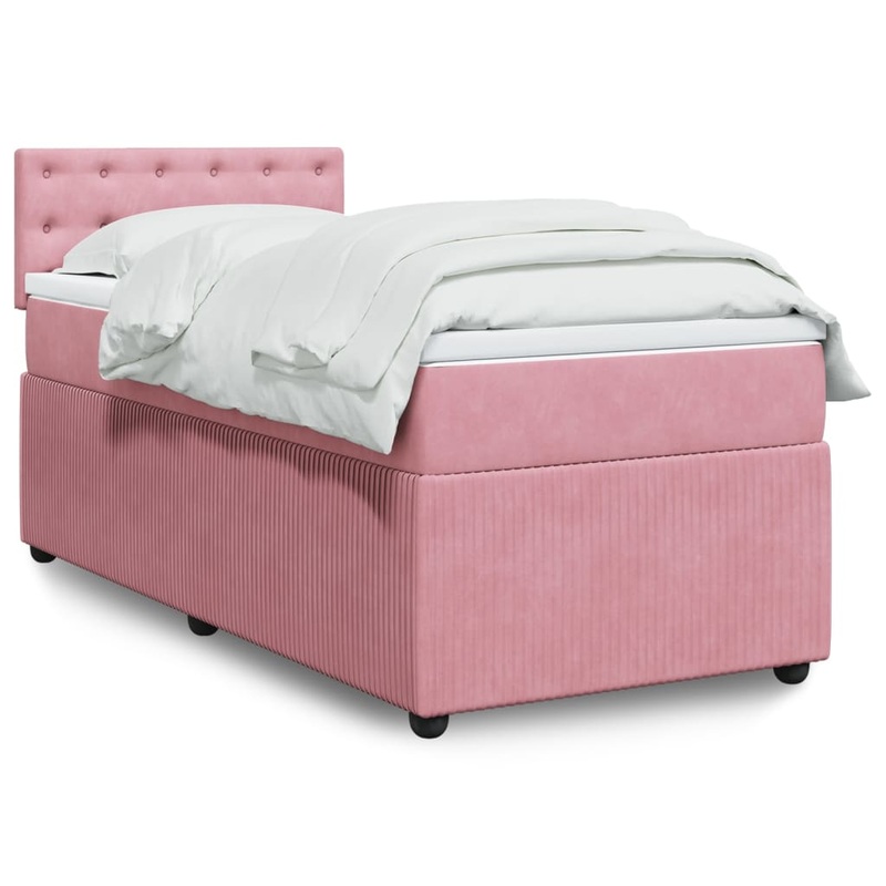 Sommier  lattes de lit avec matelas Rose 100x200 cm Velours