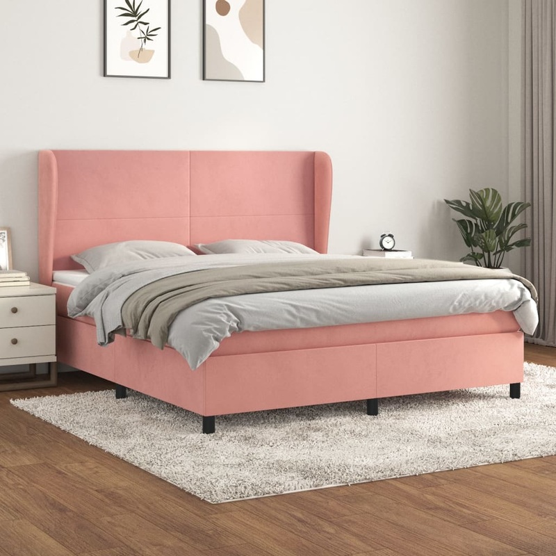 Sommier  lattes de lit avec matelas Rose 160x200 cm Velours