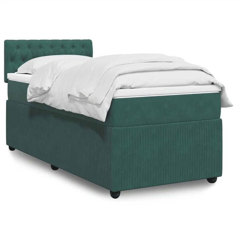 Sommier  lattes de lit et matelas Vert fonc 80x200 cm Velours