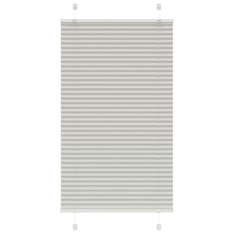 Store pliss gris clair 75x100 cm largeur du tissu 74,4 cm