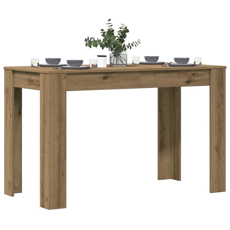 Table  manger chne artisanal 120x60x76 cm bois d'ingnierie