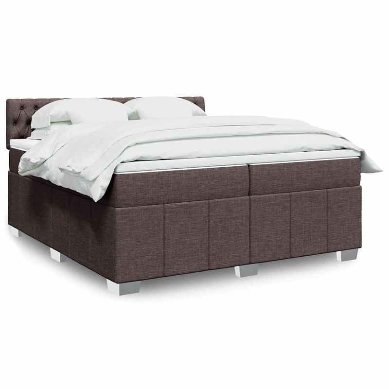 Sommier  lattes de lit avec matelas Marron fonc 200x200 cm