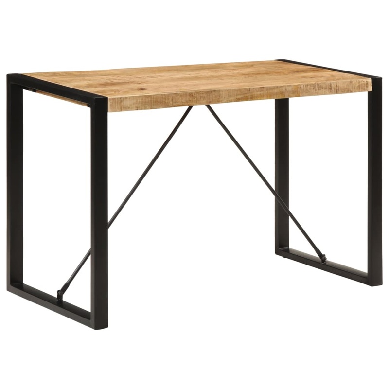 Table  manger 120x55x76 cm bois de manguier massif brut