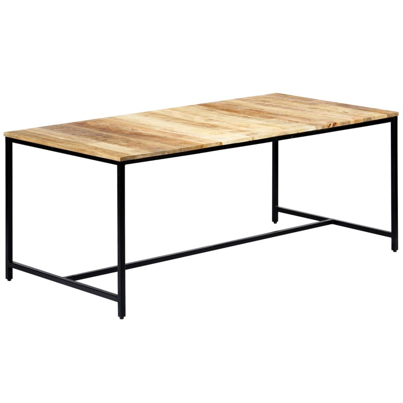 Table  manger 180x90x75 cm Bois de manguier massif brut