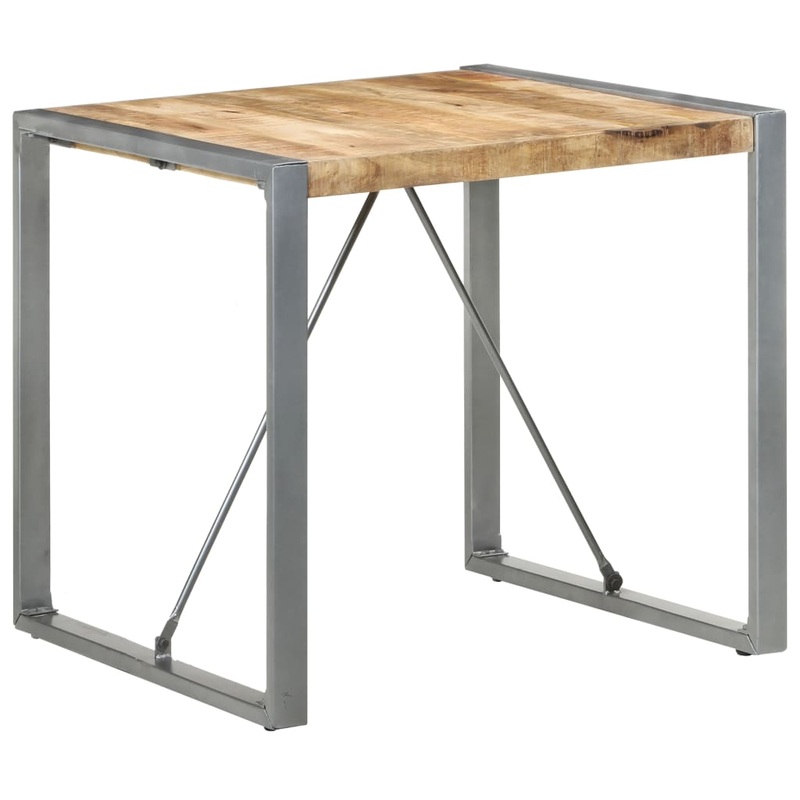 Table  manger 80x80x75 cm bois de manguier brut