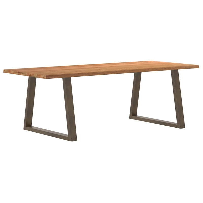 Table  manger avec bord naturel 240x100x74cm bois massif chne