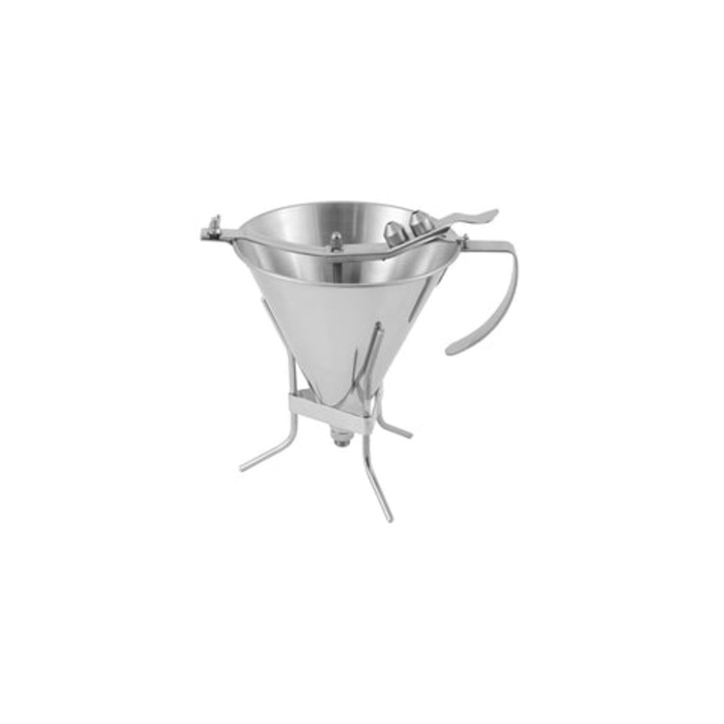 DEBUYER CONFECTIONARY FUNNEL w/STAND S/S 1.5lt