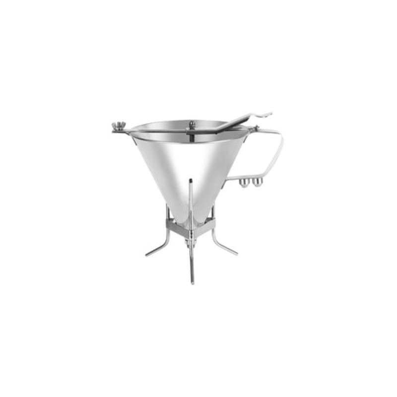 DEBUYER CONFECTIONARY FUNNEL w/STAND S/S 1.9lt