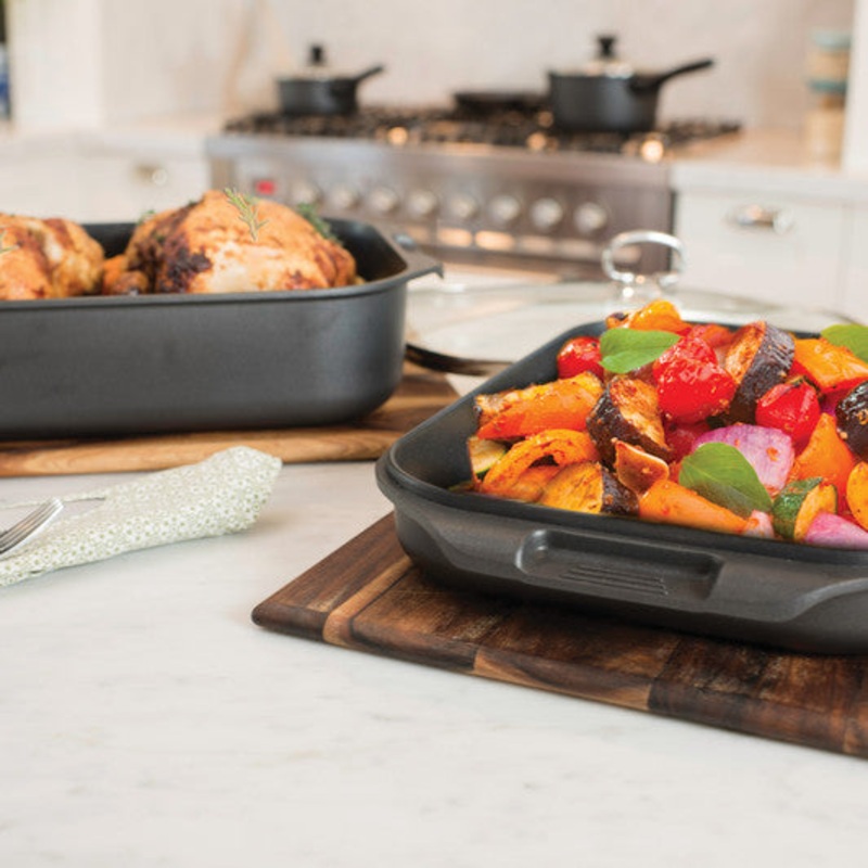 Pyrolux 3 Piece Double Roaster Set with Silicon Lid