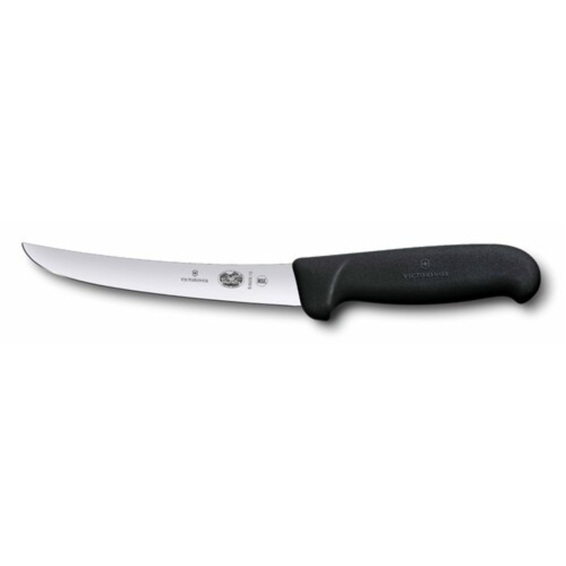 Victorinox  Boning Knife,15cm Curved,Wide Blade,Fibrox - Black