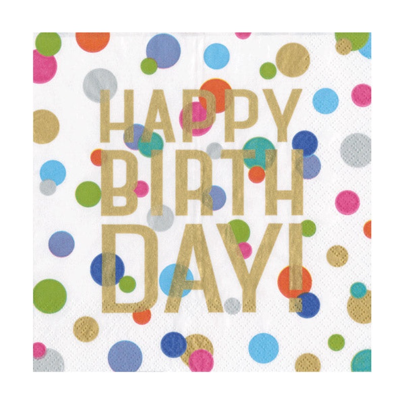 Confetti Birthday Paper Beverage Napkins