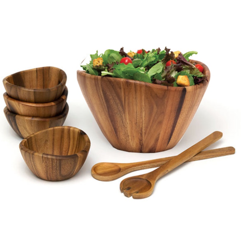 Lipper International Acacia 7-Salad Set