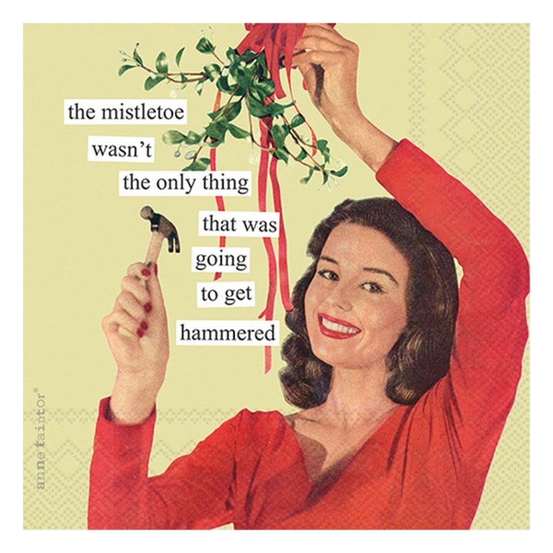 Mistletoe Paper Beverage Napkins