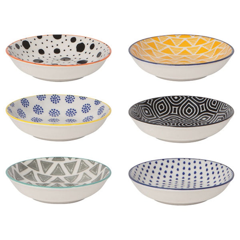Set of 6 Bits & Dots Pinch Bowls