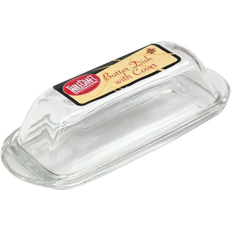 Tablecraft Glass Butter Dish