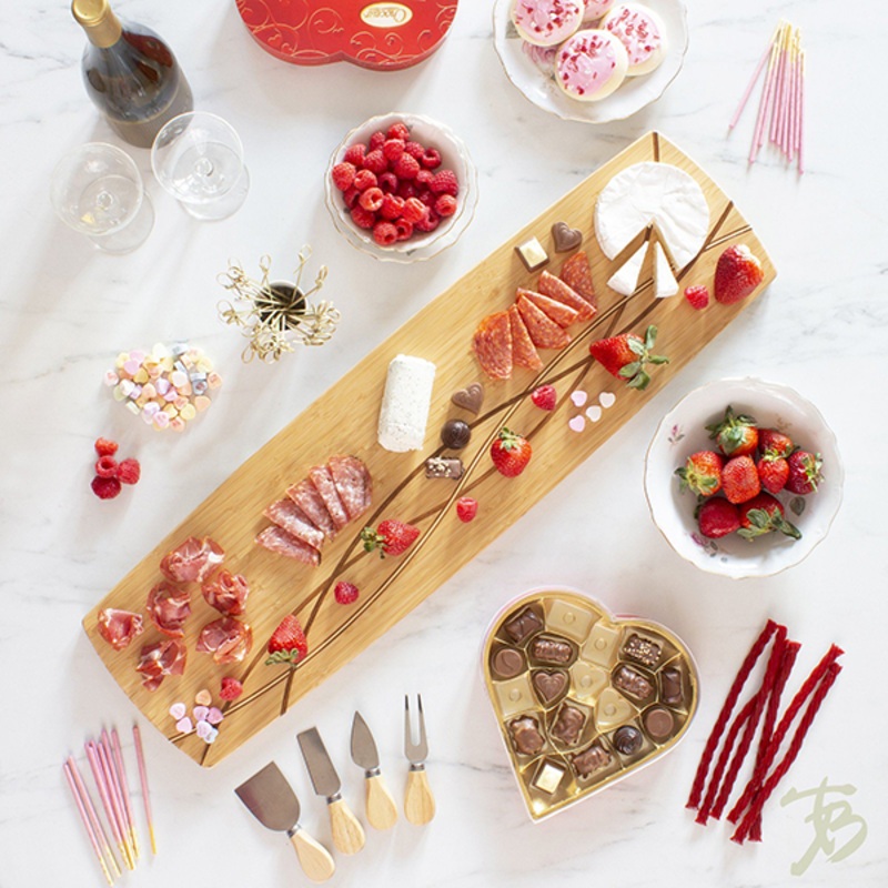 Totally Bamboo Del Mar Charcuterie Board and Cheese Plate, 30" x 8-1/2"