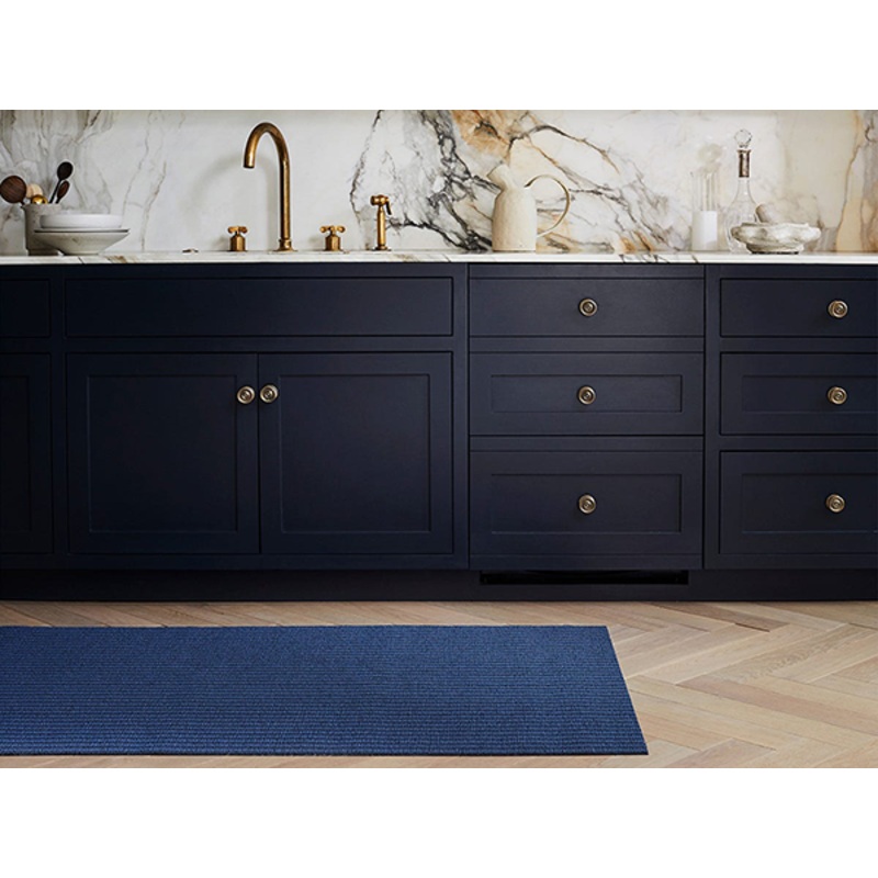 Chilewich Blueberry Breton Stripe Shag Rug