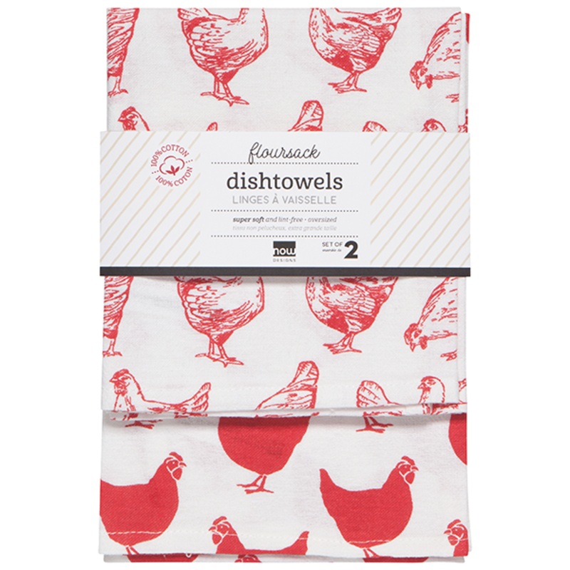 Now Designs Set of 2 Color Center Floursack Towels
