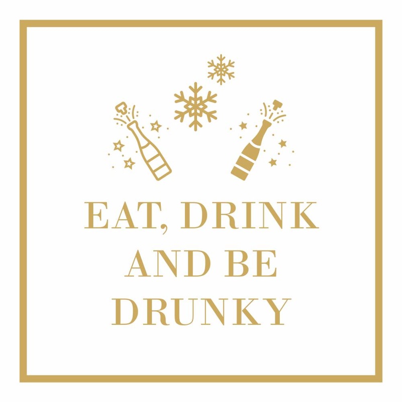 Eat Drink Be Drunky Paper Beverage Napkins