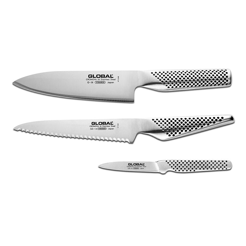 Global G-581415 3 Piece Starter Knife Set