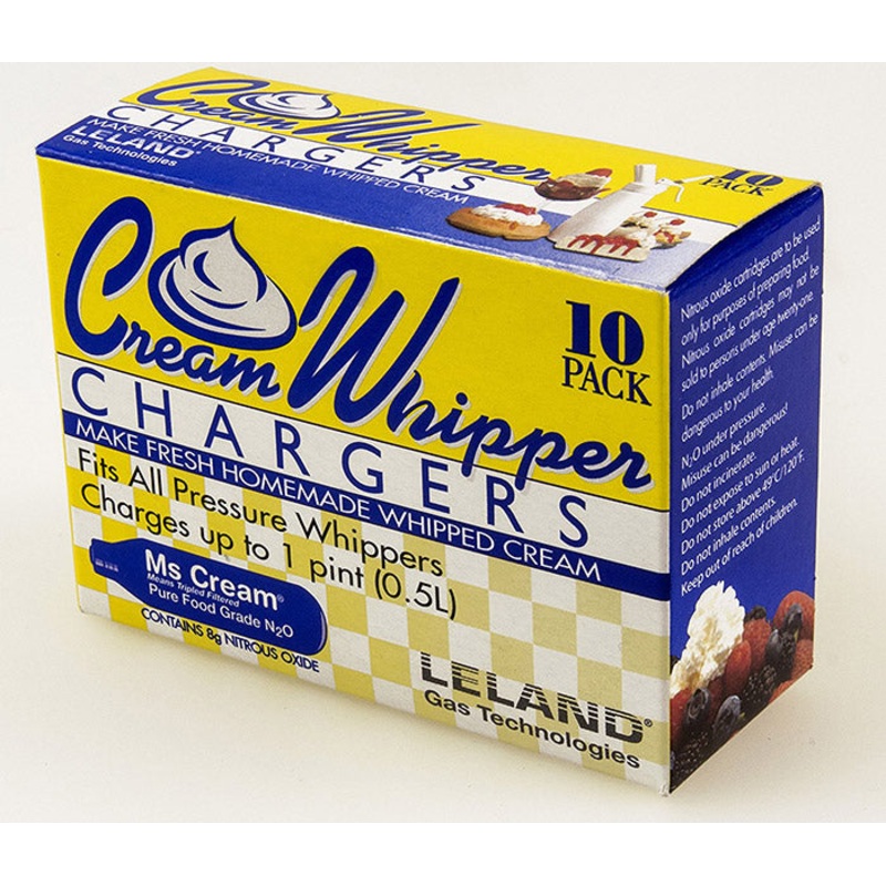 Leland Pack of 10 N2O Cartridges for Cream Whipper