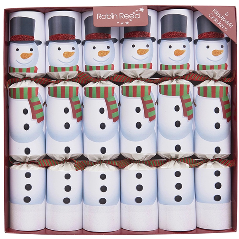 Robin Reed 6 pc Racing Snowmen Christmas Crackers