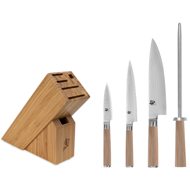 Shun Blonde Classic 5 Piece Starter Knife Block Set