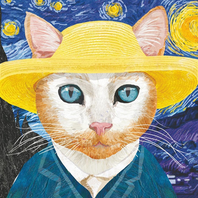 Vincent the Cat Paper Beverage Napkins