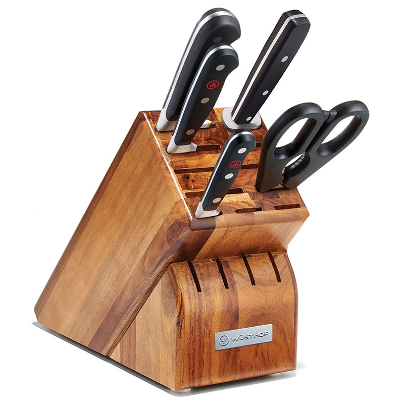 Wusthof Classic 6 Piece Starter Knife Block Set in Acacia