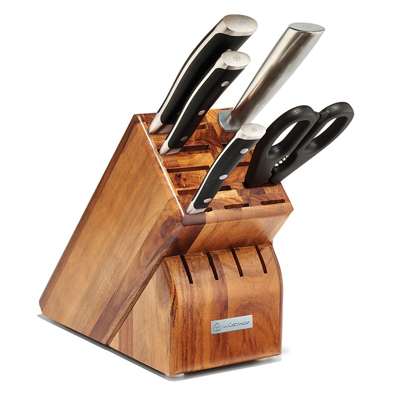 Wusthof Classic IKON 6-Piece Acacia Knife Block Set