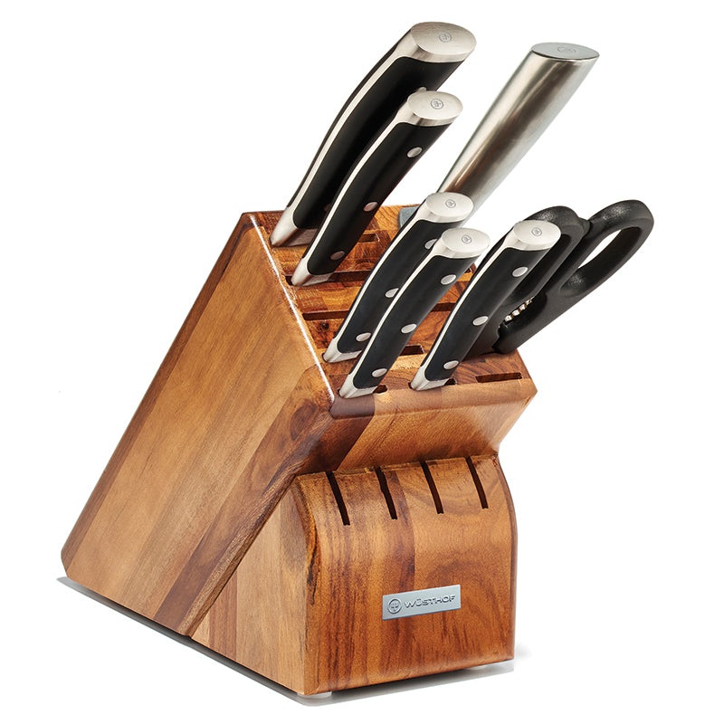 Wusthof Classic IKON 8-Piece Acacia Knife Block Set