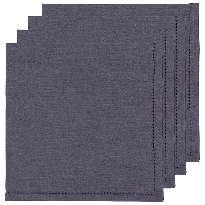 Danica Heirloom Set of 4 Linen Hemstitch Napkins