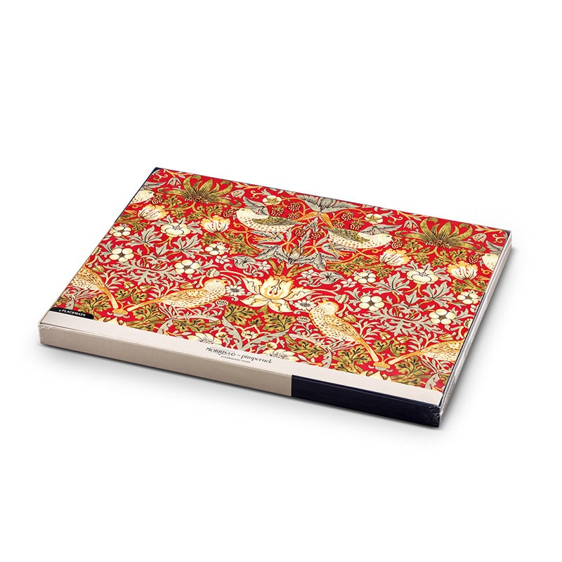 Pimpernel Set of 4 Strawberry Thief Red Placemats
