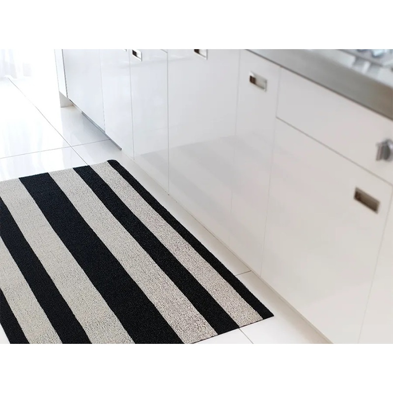 Chilewich Black & White Bold Stripe Rug