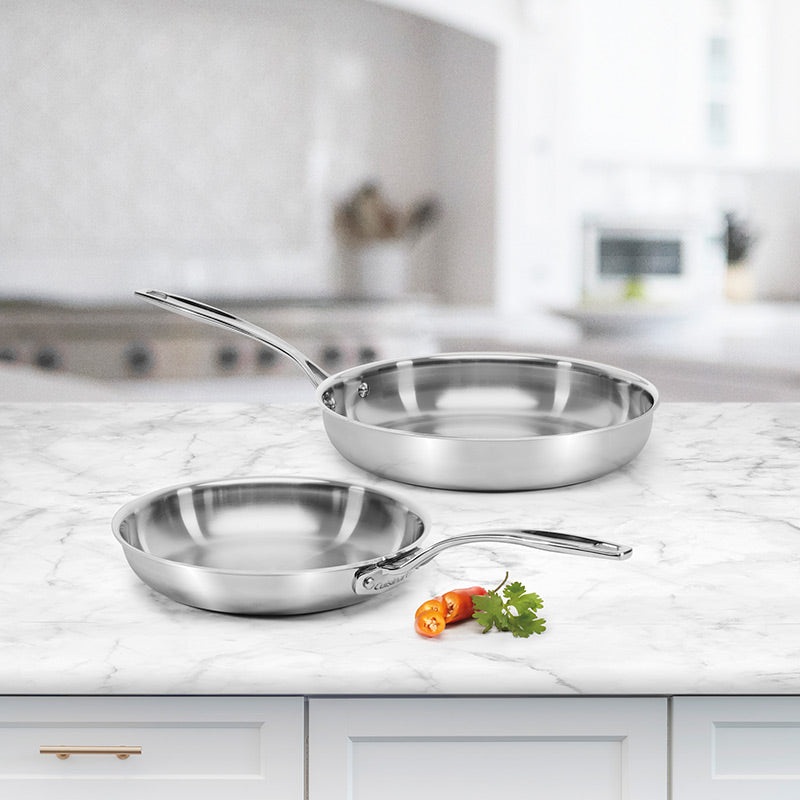 Cuisinart Custom-Clad 5-Ply Stainless Steel Fry Pan Set