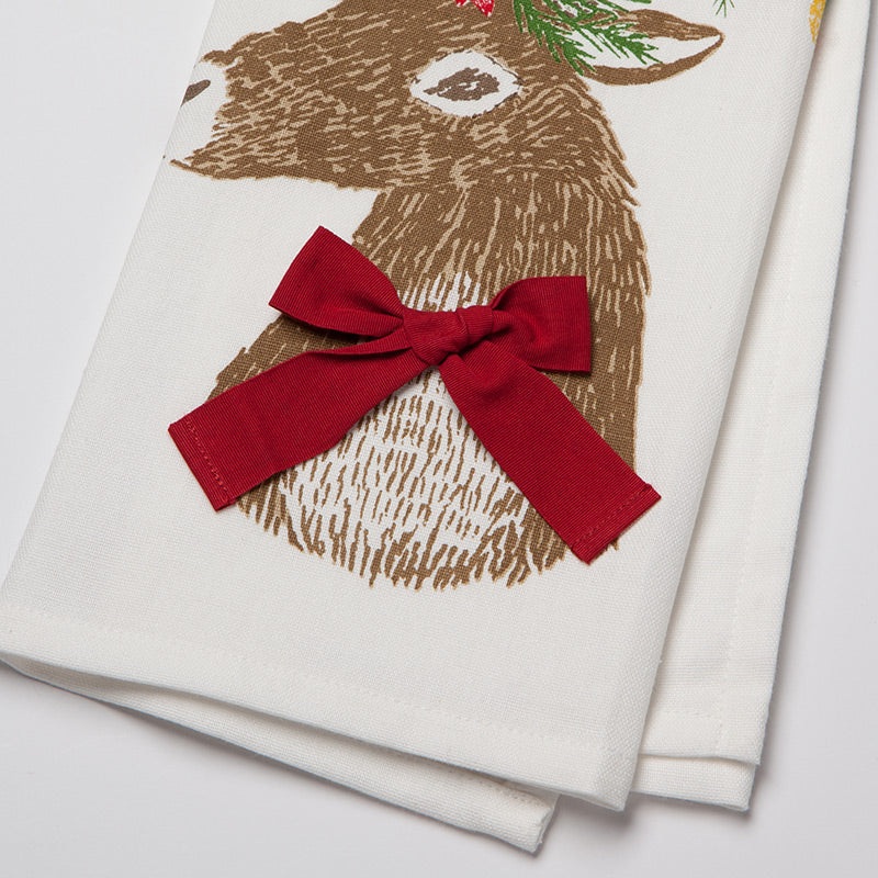 Dasher Dear Printed Dishtowel