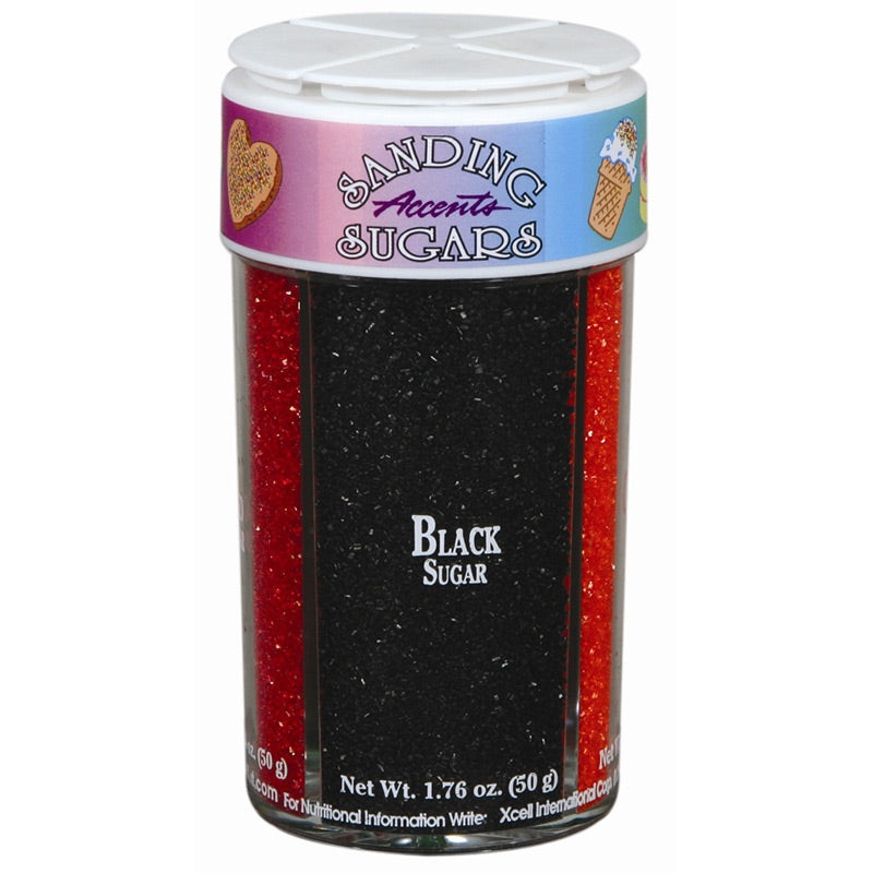 Xcell Autumn/Winter Colors Sanding Sugar in 4 Compartment Bottle