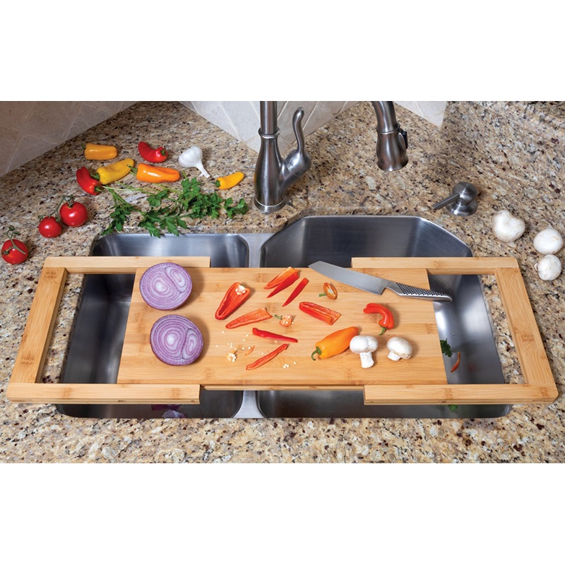 Lipper Bamboo Expandable Over The Sink Cutting Board