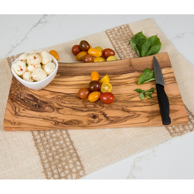 Lipper Olive Wood Rustic Serving Board