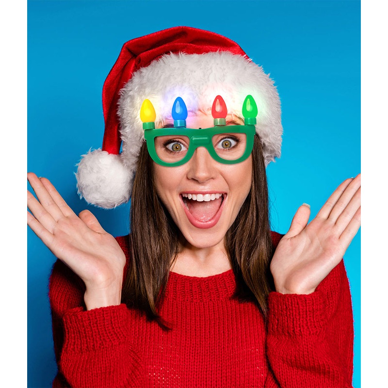 Lotsa LITES! Jumbo Flashing Holiday Glasses