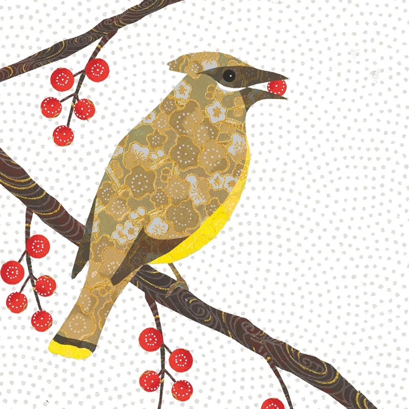Bird & Berries Paper Beverage Napkins