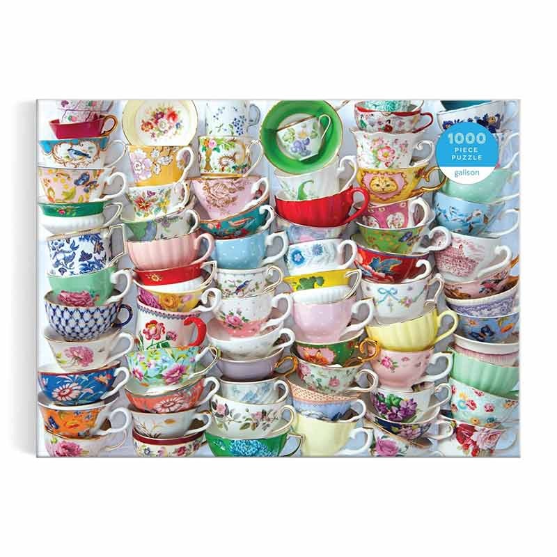 Galison Teacups 1000-Piece Jigsaw Puzzle
