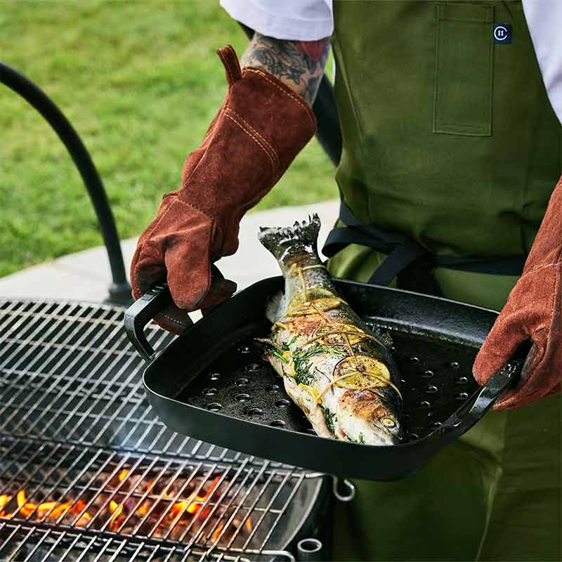 Le Creuset 12" Enameled Cast Iron Alpine Outdoor Grill Basket