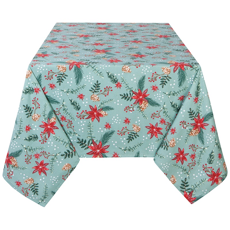 Now Designs Poinsettia 60" x 90" Printed Tablecloth