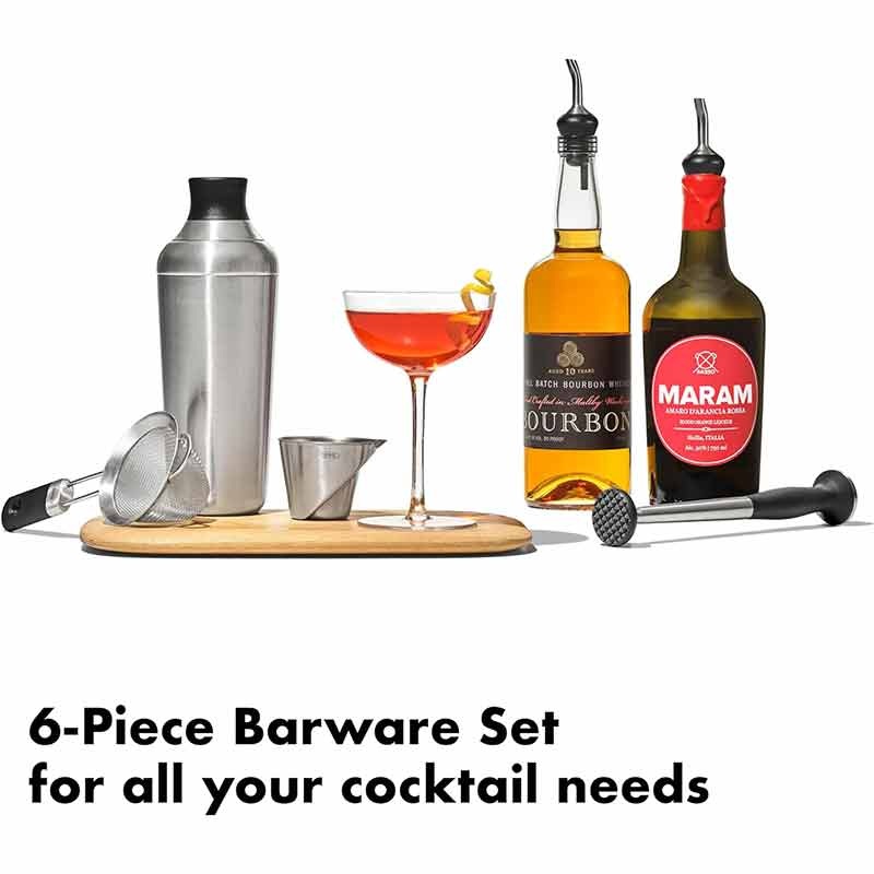 OXO Steel 6-Piece Barware Set
