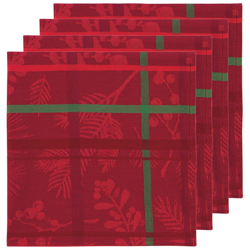 Now Designs Set of 4 Winterberry Jacquard Napkins