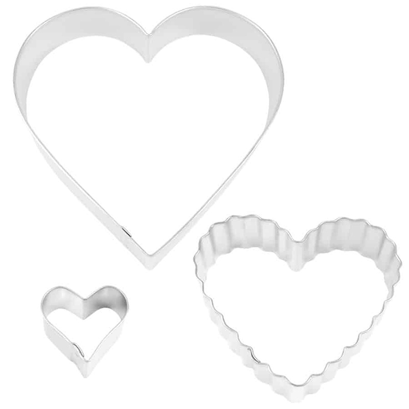 R & M 3-Piece Love Nested Cookie Cutter Set
