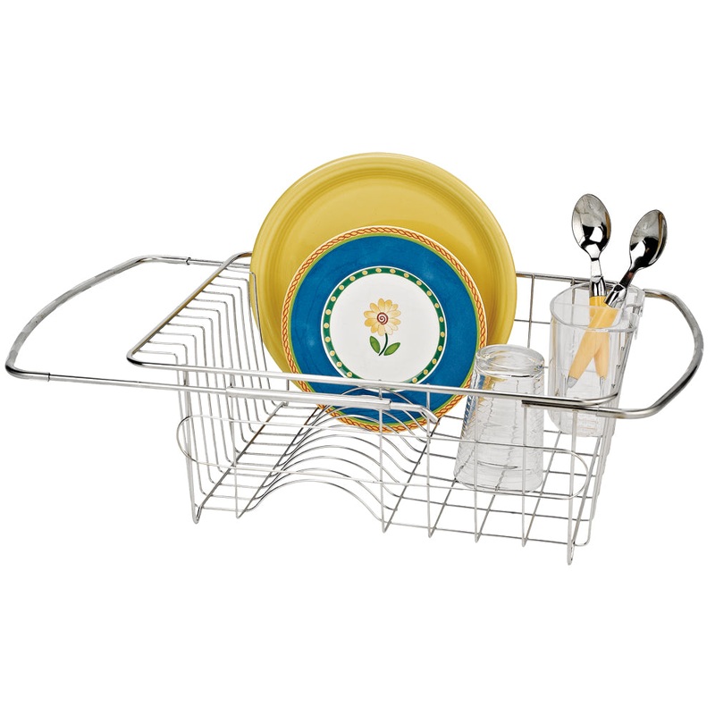 Stainless Steel Over the Sink Dish Drainer